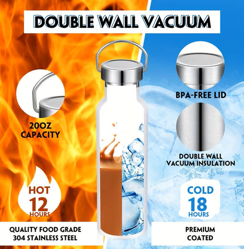 White Metal Water Bottle