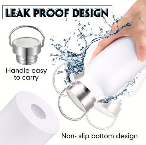 White Metal Water Bottle