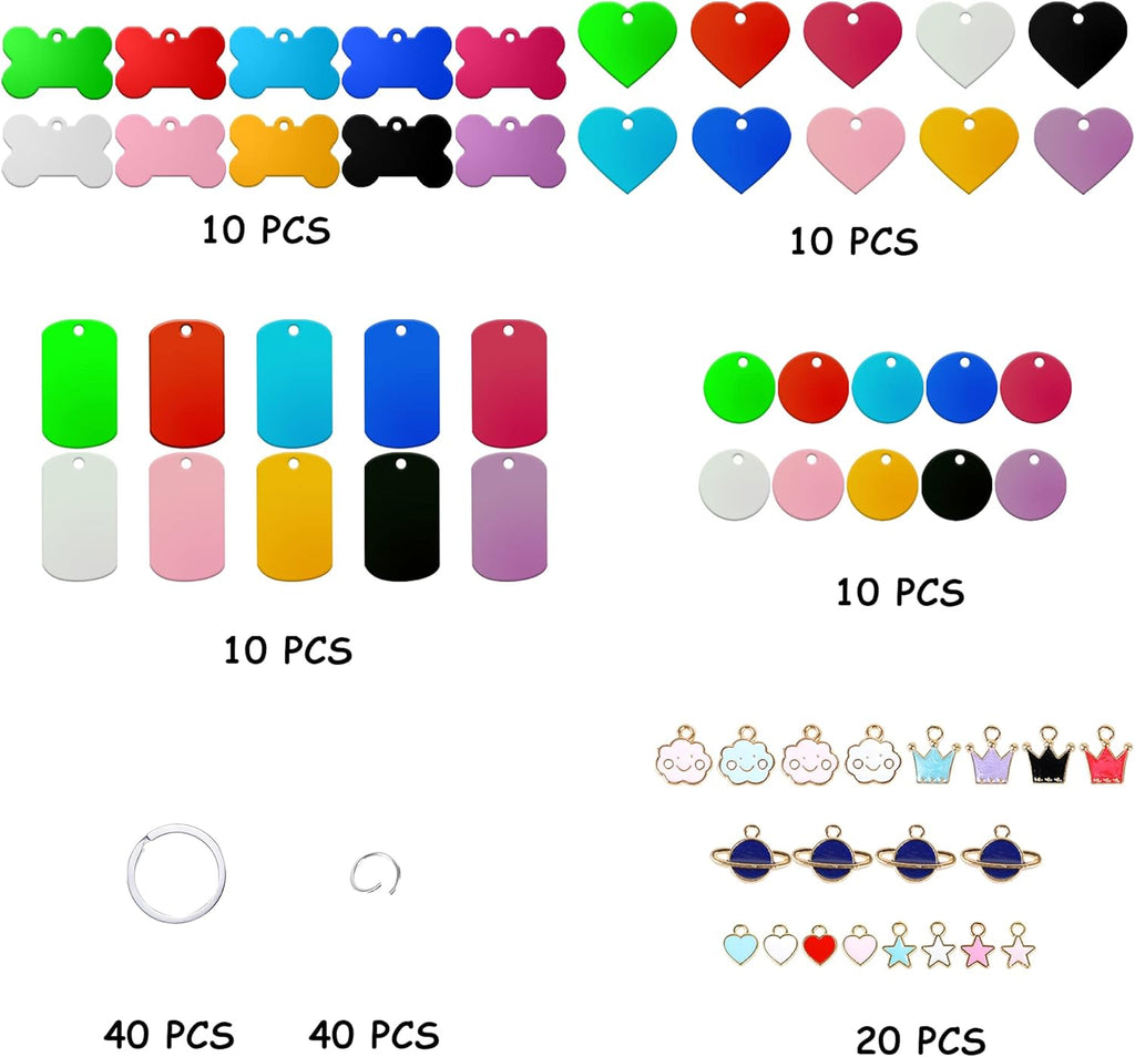 Pet Tag Metal Heart Shape