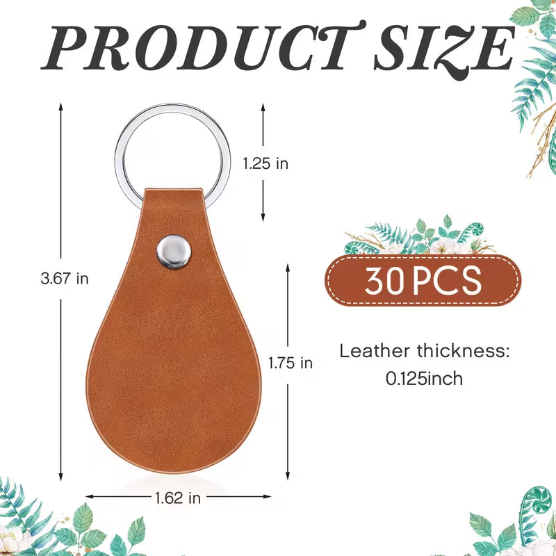 Leather Keychain Round Secondary image