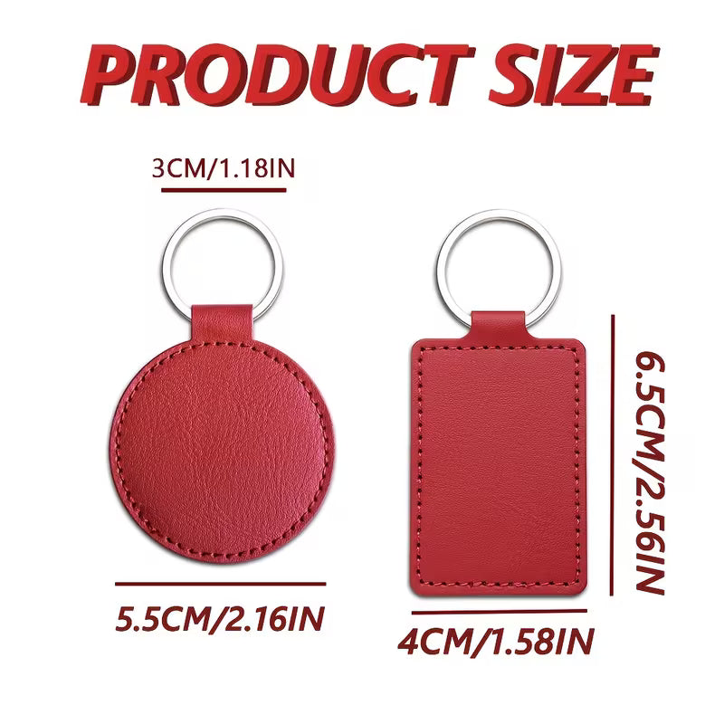 Leather Keychain Rectangle Secondary image