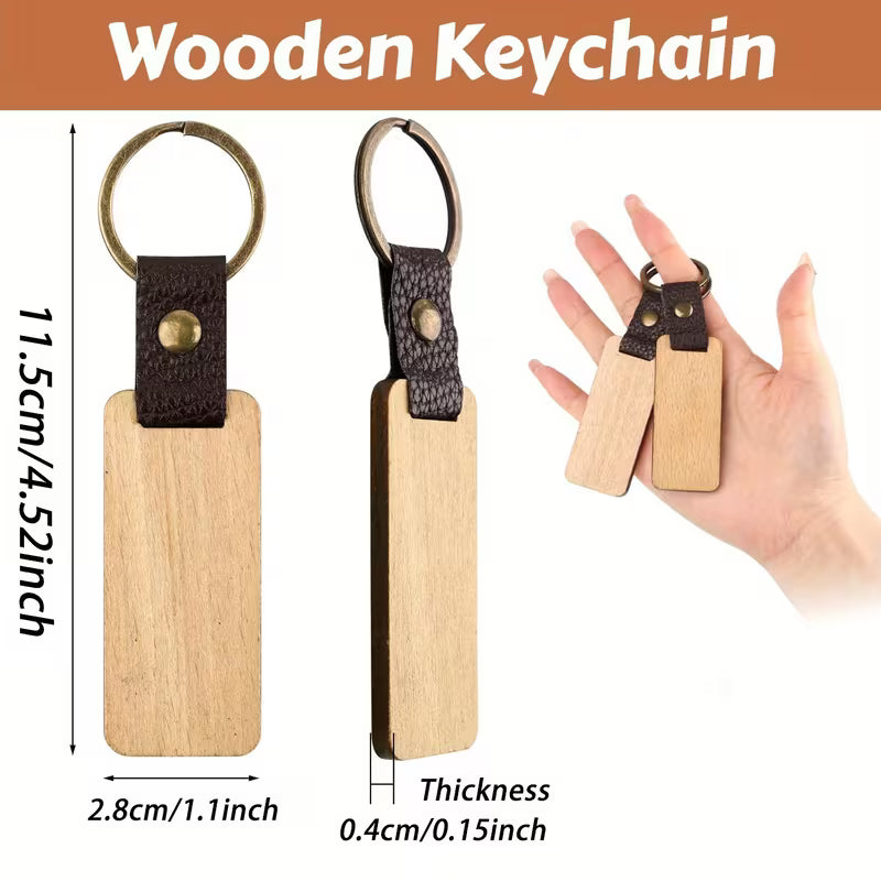 Wood Keychain Rectangle Secondary image