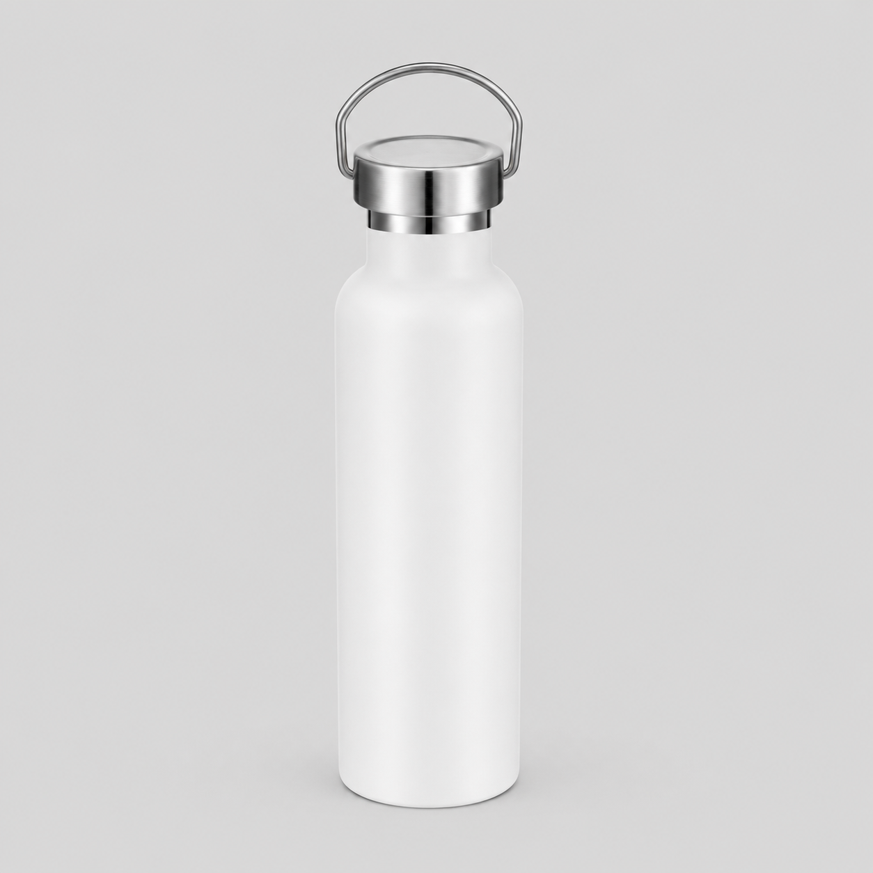 White Metal Water Bottle Main image
