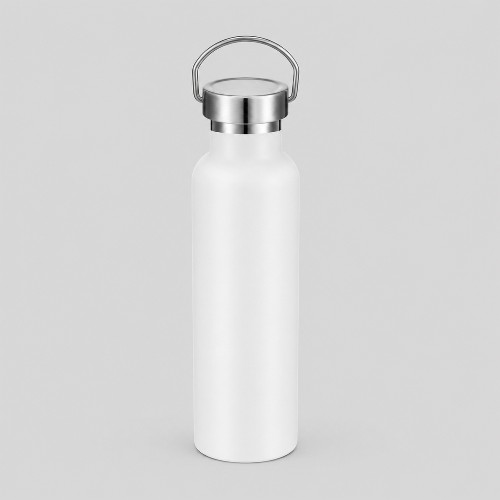 White Metal Water Bottle